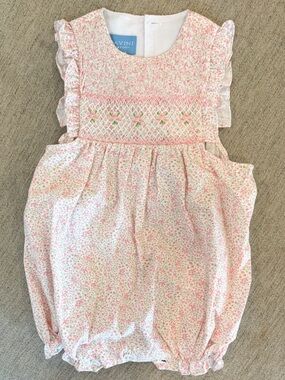 ANAVINI floral smocked bubble - NEW!